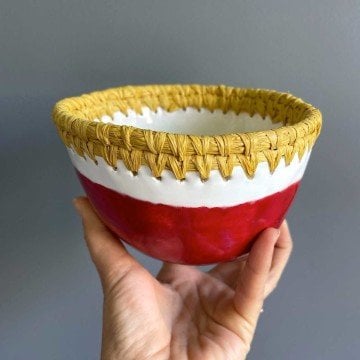 EGE - Dekoratif Saksı KIRMIZI